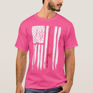 Camiseta Pavilhão Dos Eua Rod De Pesca Previsto