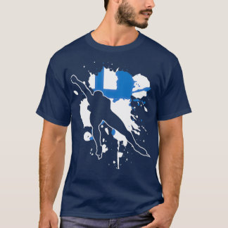 Camiseta Pavilhão Finlandês Patinador Ice Skater 1