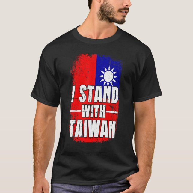 Camiseta Pavilhão I em Taiwan, em relevo, com pavilhão de T (Frente)