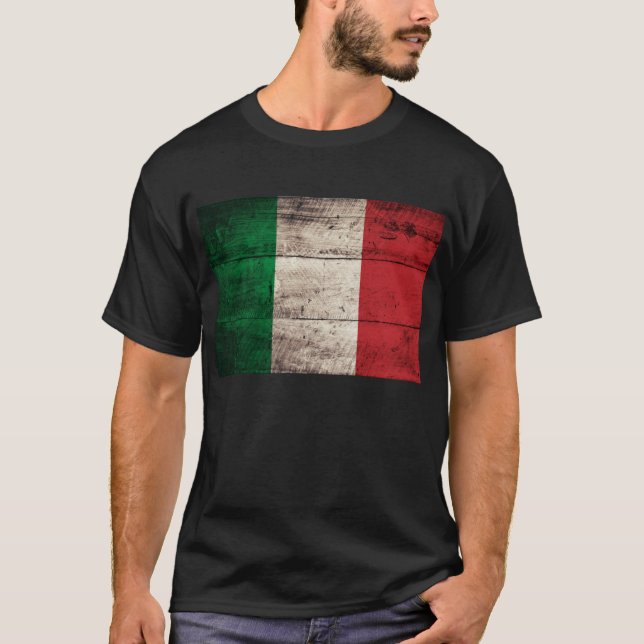 Camiseta Pavilhão italiano de Madeira Antiga; (Frente)