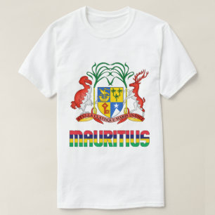 Camiseta Pavilhão Maurício e Casaco de Armas Patriótica