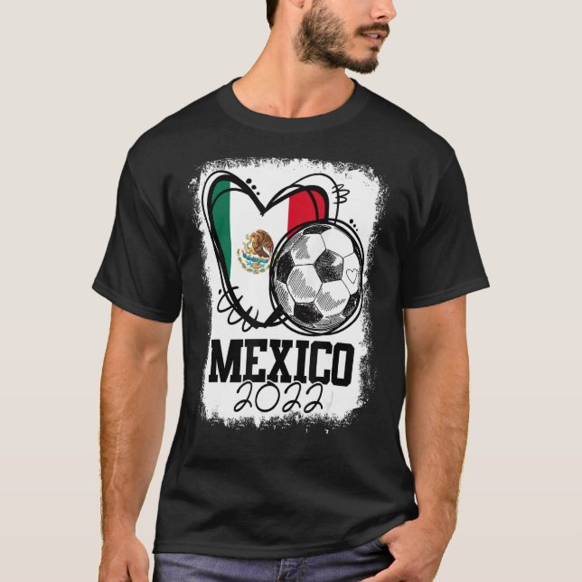Camiseta Pavilhão mexicano Coração do Soccer Team Mexicano (Frente)