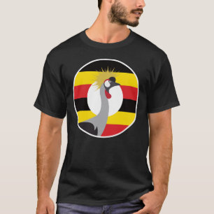 Camiseta Pavilhão Nacional de Uganda da grua africana Ugand