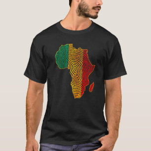 Camiseta Pavilhão Pan-Africano Impressão Negra História Mês