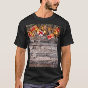Camiseta Pavimentos de Natal, tábuas de madeira.