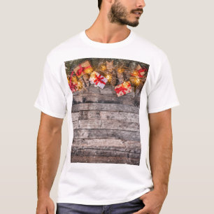 Camiseta Pavimentos de Natal, tábuas de madeira.