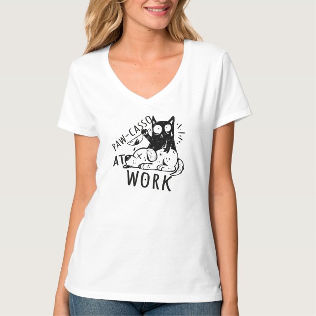 Camiseta Paw-casso no Trabalho (Frente)