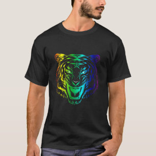 Camiseta Paw da Pele do Tigre Realista