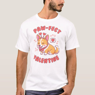 Camiseta Paw-Fect Valentine - Corgi Dog Valentine Gift