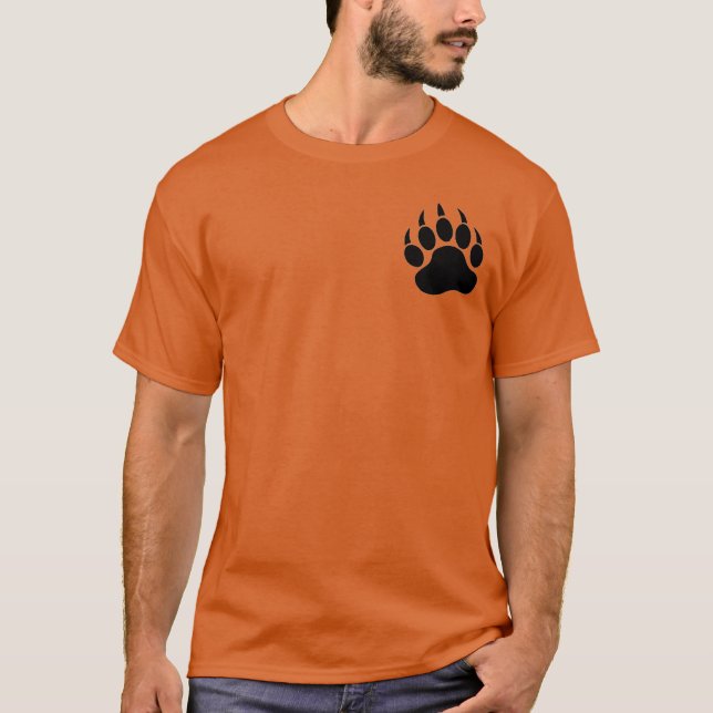 Camiseta PAW gay BEAR na WOOF frontal na parte traseira (Frente)
