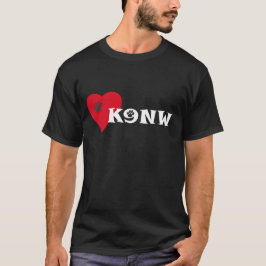 Camiseta Paw Heart K9 Nose Trabalhando T-Shirt