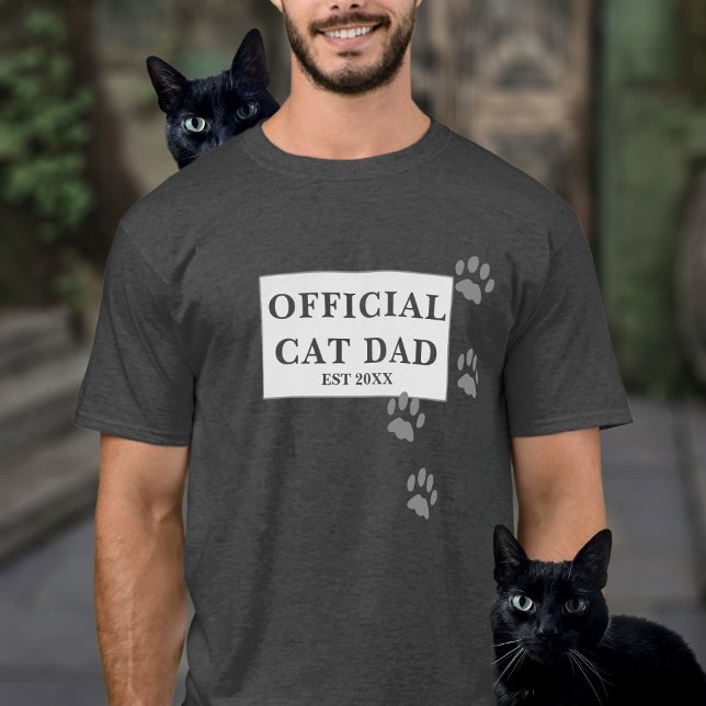 Camiseta Paw Imprime Pai Oficial Engraçado Mens Personaliza (Criador carregado)