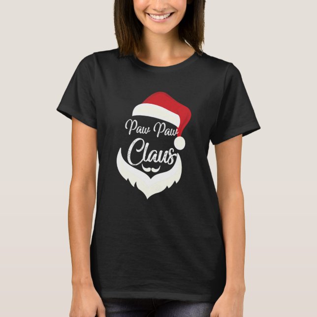 Camiseta Paw Paw Claus Papais noeis de pijama de Natal (Frente)
