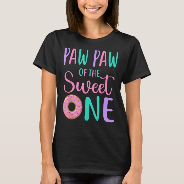 Camiseta Paw Paw da Doce primeiro aniversario de um Avô (Frente)