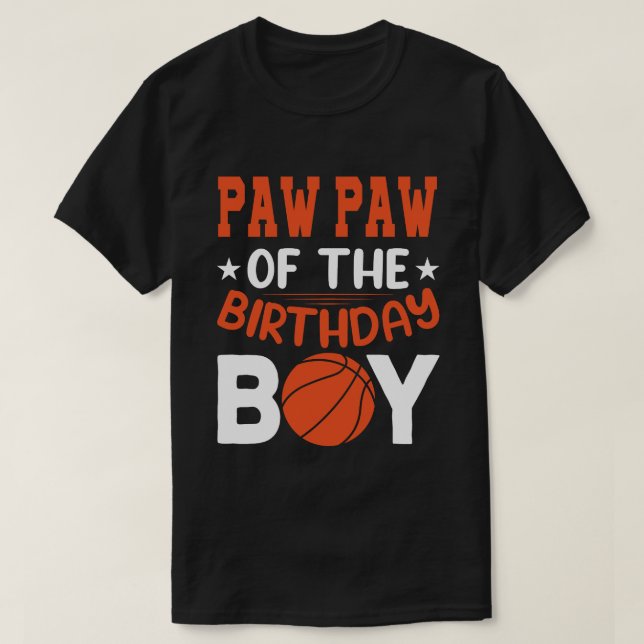 Camiseta PAW PAW OF THE Birthday Boy Basball (Frente do Design)