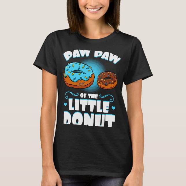 Camiseta Paw Paw Of The Little Donut Gender Reveal Announce (Frente)