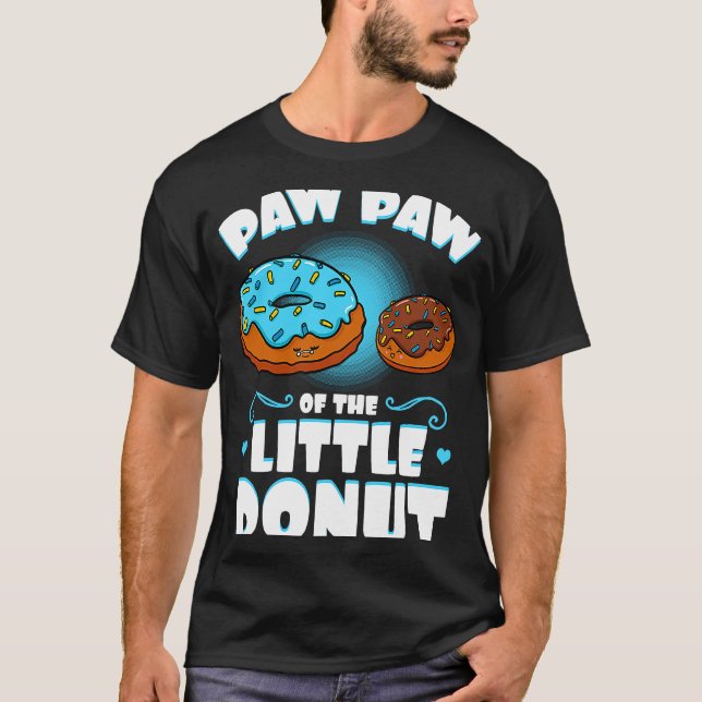 Camiseta Paw Paw Of The Little Donut Gender Reveal Announce (Frente)