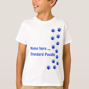 Camiseta Paw print blue - adicione o seu próprio nome ou ra