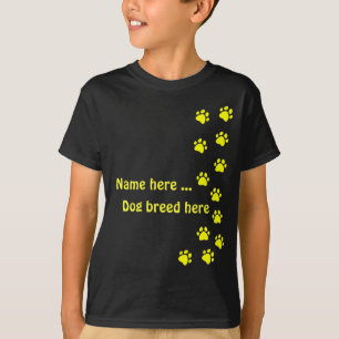 Camiseta Paw print yellow - adicione seu próprio nome ou ra