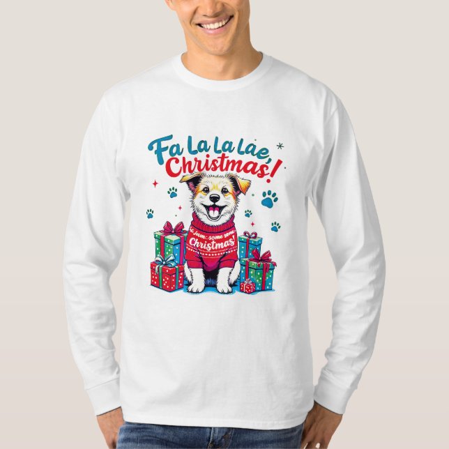 Camiseta Paw-some Christmas Funny Dog T-shirt (Frente)