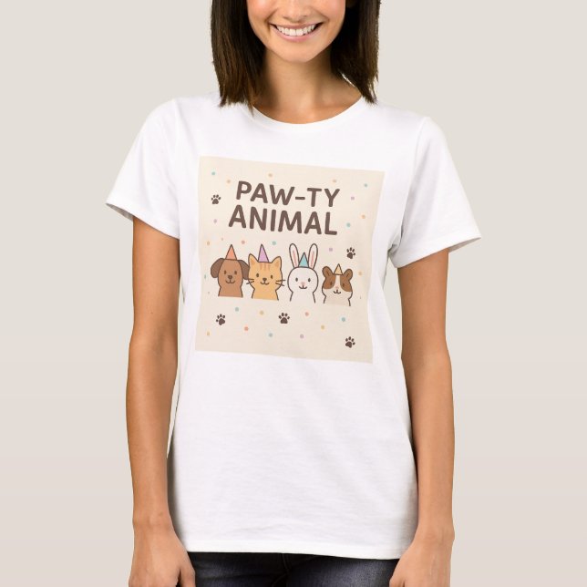 Camiseta Paw-ty Animal (Frente)