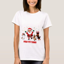 Camiseta Paw-ty Time: Santa’s Festive Furry Fiesta