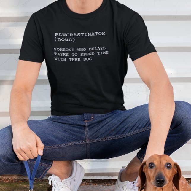 Camiseta Pawcrastinator Definição Engraçado Proprietário de (Criador carregado)