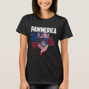 Camiseta Pawmerica French Buldog American Flag Dog Lover