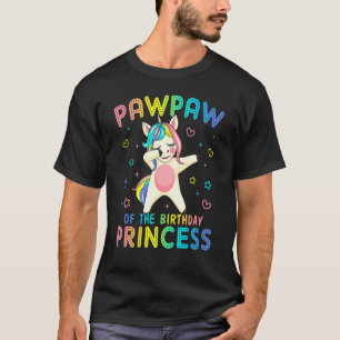Camiseta Pawpaw Da Princesa De Aniversário A Bater Unico