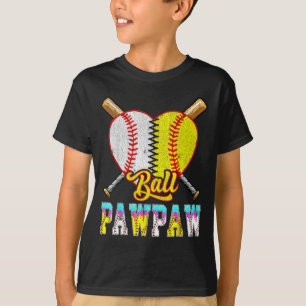 Camiseta Pawpaw de sorvete de beisebol e softbol metade