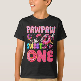 Camiseta Pawpaw Do Doce Aniversário De 1 Ano Donut Bday Pa