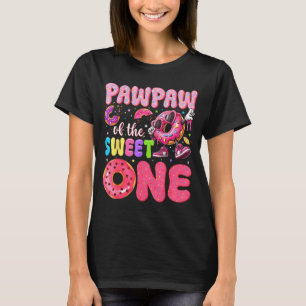Camiseta Pawpaw Do Doce Aniversário De 1 Ano Donut Bday Pa