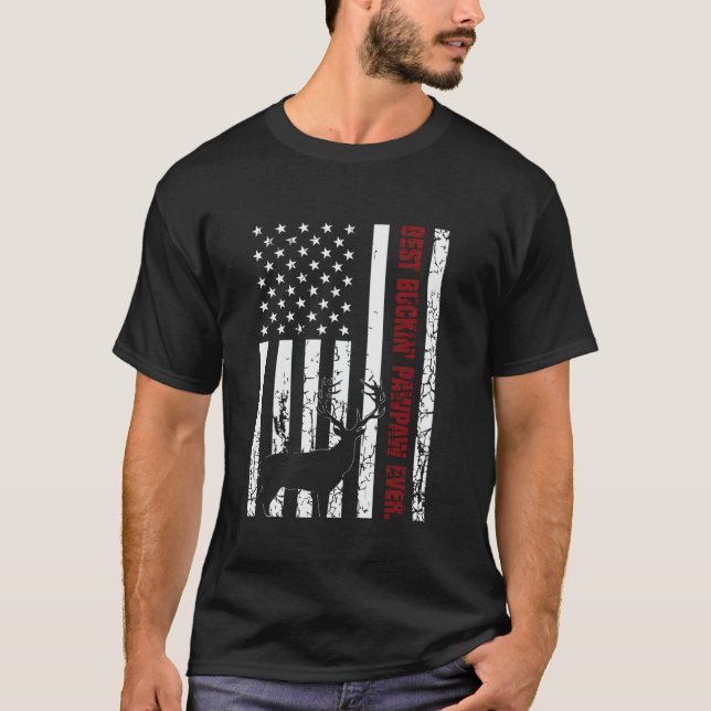 Camiseta Pawpaw Ever USA Flag America do Dia do Pai (Frente)
