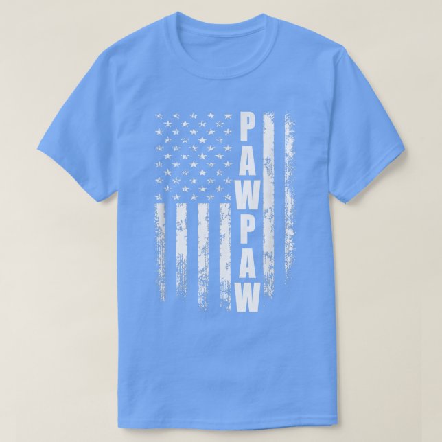 Camiseta Pawpaw Gift America Flag Gift For Men Dia de os pa (Frente do Design)