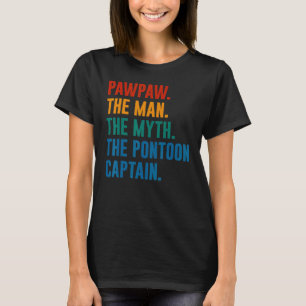 Camiseta Pawpaw Man Myth Pontoon Capitão Avô Pontoon