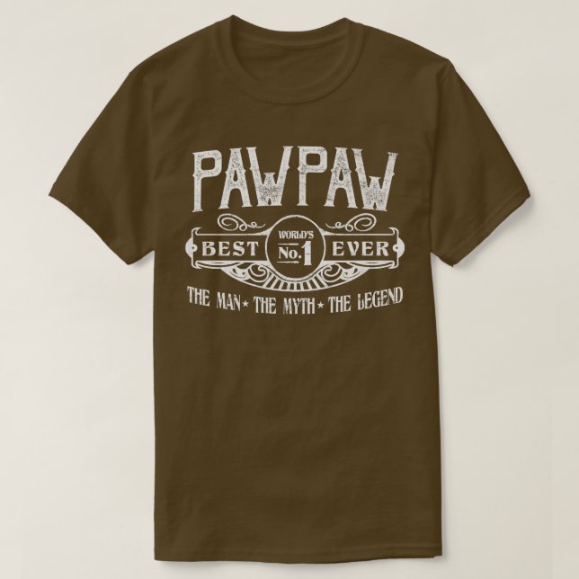 Camiseta Pawpaw Personalizado Mens Melhor Não (Frente do Design)