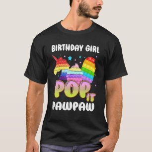 Camiseta Pawpaw pop Da Garota De Aniversário Do Jardim De G