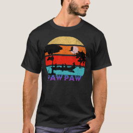 Camiseta Pawpaw Retro Sunset Ocean Avô