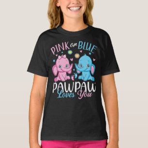 Camiseta Pawpaw Rosa Ou Azul Te Ama Uma Menina Elefante