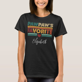 Camiseta Pawpaw's Favorite Retro Simple Modern Script Name