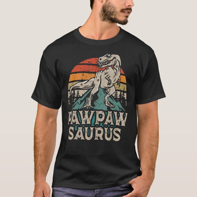 Camiseta Pawpawsaurus Dinosaur Avô Pawpaw Surus Pai (Frente)