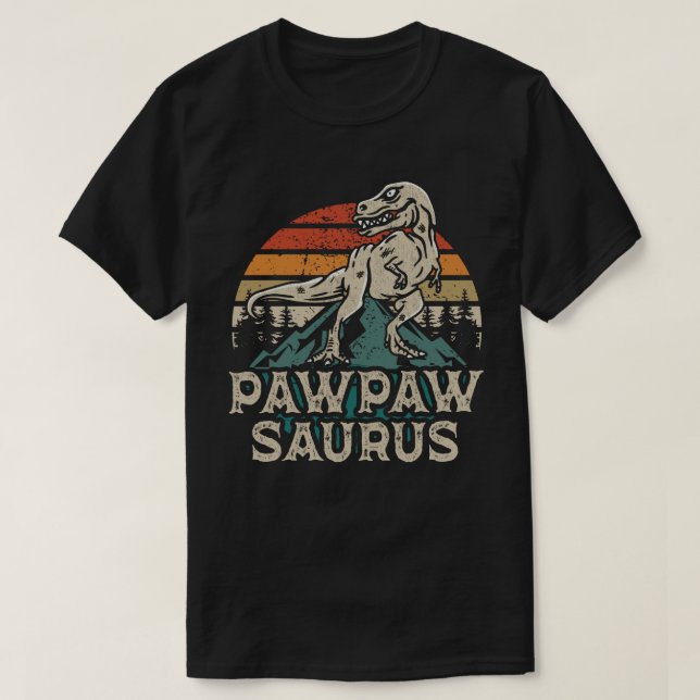 Camiseta Pawpawsaurus Dinossaur Avô Dia de os pais Saurus (Frente do Design)