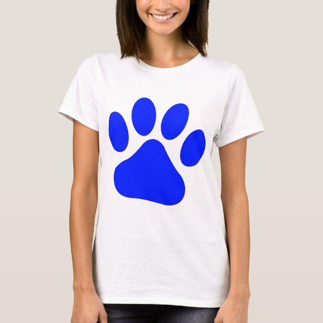 Camiseta Pawprint azul (Frente)