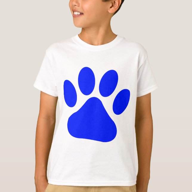 Camiseta Pawprint azul (Frente)