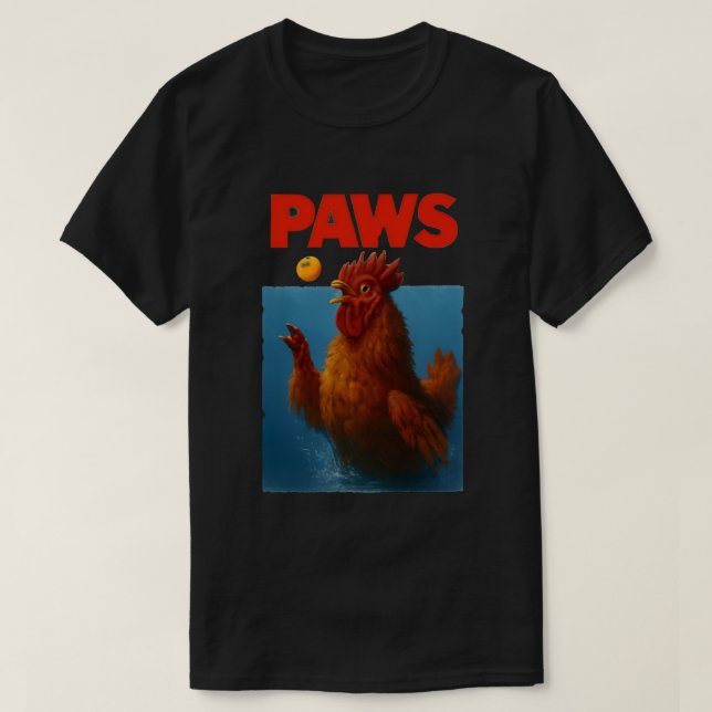 Camiseta PAWS Chicken Meme Illustration for Animal Lovers (Frente do Design)