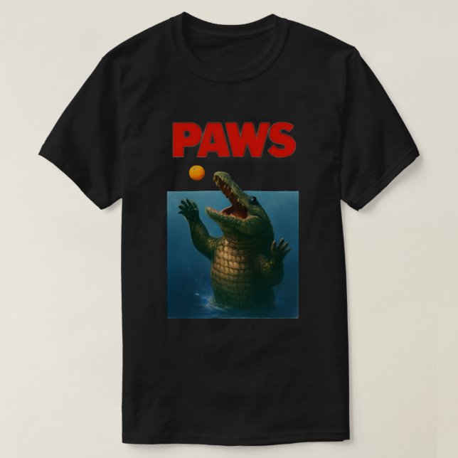 Camiseta PAWS Crocodile Parody – Funny Movie Spoof Design (Frente do Design)