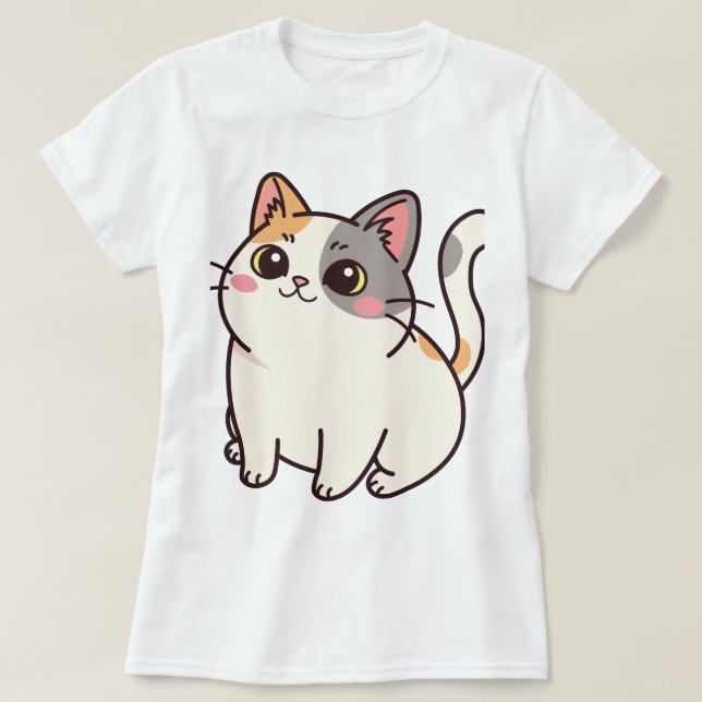 Camiseta Paws de gatos de beleza e adoráveis (Frente do Design)
