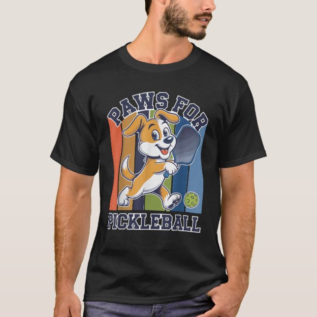 Camiseta Paws for Pickleball Funny Dog Pickleball Player Pe (Frente)