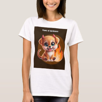 Camiseta Paws of Darkness Fire Glow Dog T-Shirt – Dark