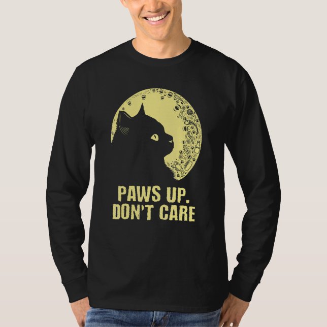 Camiseta Paws Up Don't Care Cat  Couples Kitten  Cat Mom 1 (Frente)